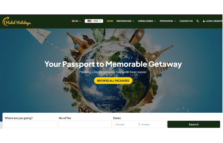 Halal Holidays digital marketing portfolio malaysia