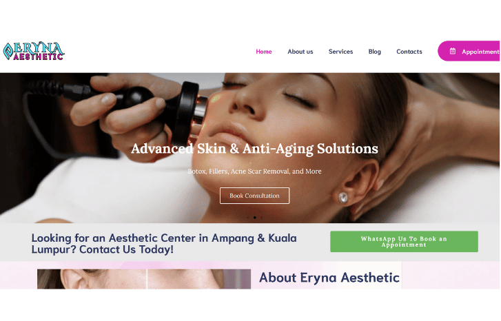 eryna aesthetic digital marketing portfolio malaysia