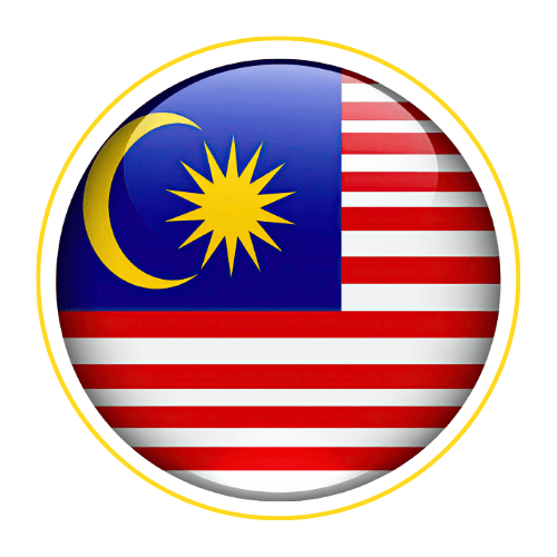 Malaysia flag icon in a circular design